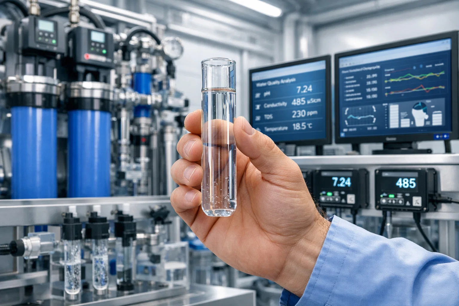 Контроль качества воды и соблюдение технических нормативов в системе охлаждения дата-центра.